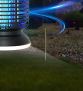 AMUFER Bug Zapper Outdoor &amp; Indoor, Upgraded 18W Exclusive Blue-Violet Light with 2W LED Lamp, 10...