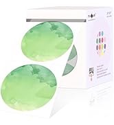PARLAIM 3 Inch Watercolor Green Circle Thermal Sticker Labels, Self-Adhesive Round Address Labels...