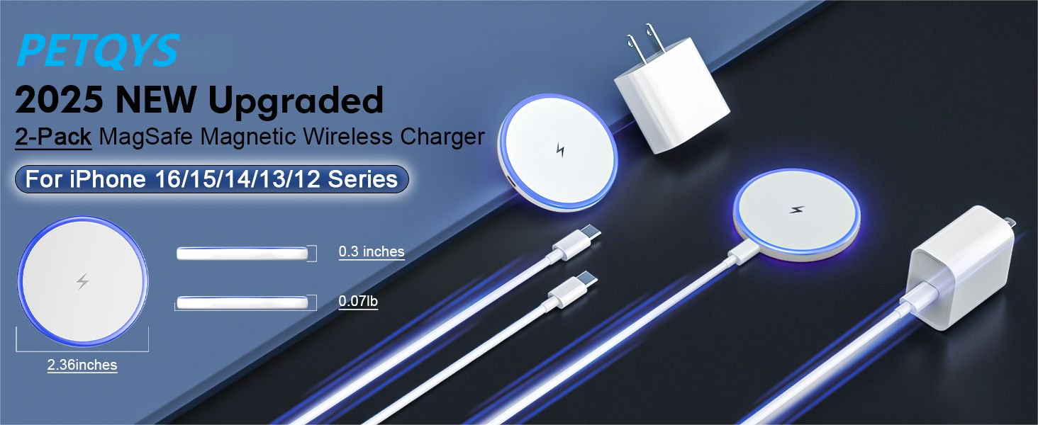 2-Pack MagSafe Magnetic Wireless Charger