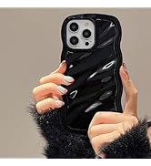 FABSPARK Case for iPhone 12 Pro Max/iPhone 13 Pro Max,3D Wave Water Ripple Pattern Curly Wavy Fra...