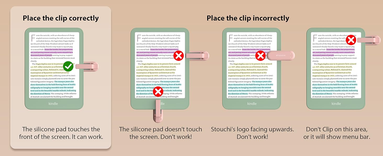 Place the clip correctly