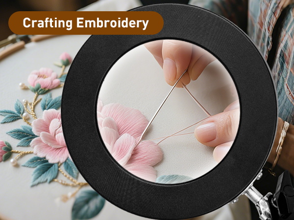magnifying lamp with clamp workbench magnifying glass with light crafting embroidery magnifier