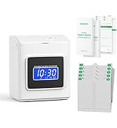 SVANTTO Time Clocks for Employees Small Business, Punch Clock in &amp; Out Machine, 12/24 Hrs Time Ca...