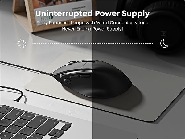 Wireless Ergonomic Mouse with type-c charging