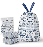 VOK 8 Gallon Trash Bags Drawstring, Printed Medium Garbage Bags with Secure Tie, Leakproof &amp; Thic...