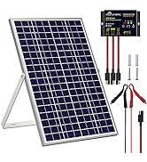 SOLPERK 30W 24V Solar Panel Kit, Solar Battery Trickle Charger Maintainer+10A Controller + Adjust...