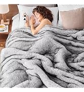 Heated Electric Blanket Throw,Octrot 50"X60" Faux Fur Heating Blanket Luxury Christmas Gifts Heav...