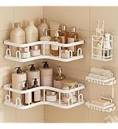 Veken Corner Shower Caddy 5-Pack, Advanced Rustproof Design, No Drilling Adhesive Shelves, Rack w...
