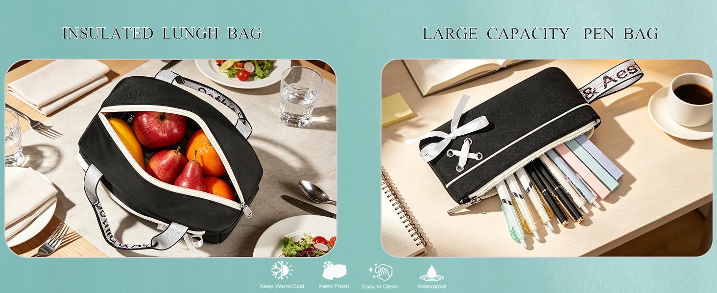 Girls Backpack and Lunch Box Set