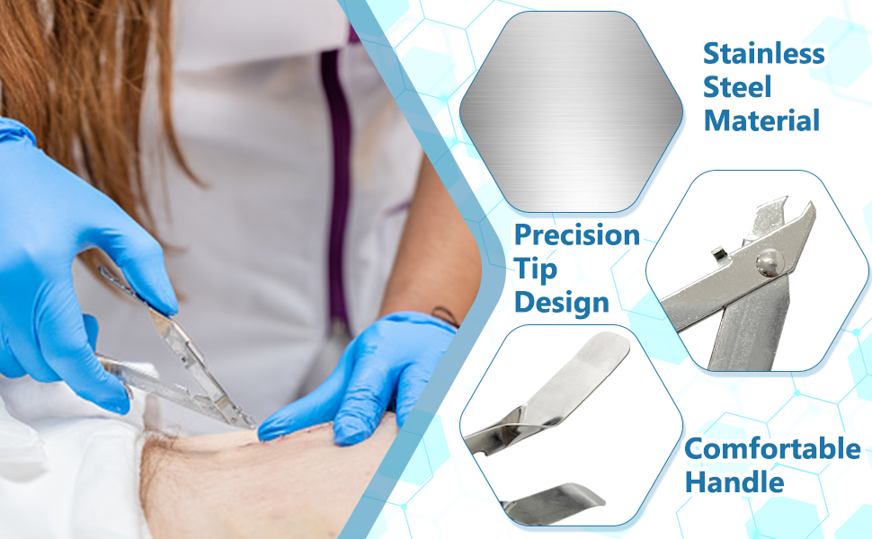 Post-Op Wound Skin Staple Extractor Remover Clinics nursing Care Veterinary vet emergency