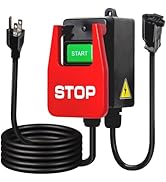 POWERTEC 120V Paddle Switch, 2HP at 120 Voltage w/5.5 Ft Power Cord, UL Approved, Large Knee Padd...