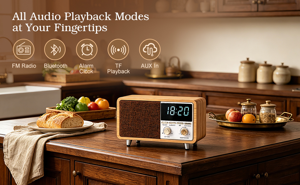 vintage radio clock