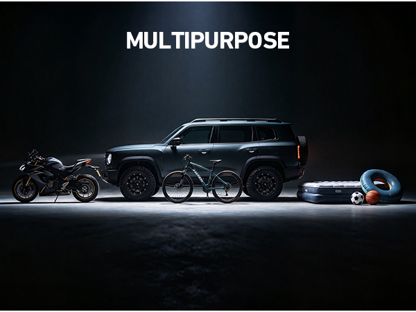 MULTIPURPOSE: for cars, motorcycles, bikes, air mattresses, and inflatables