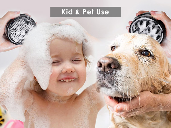scalp massage shampoo brush for kids and pets 