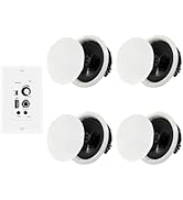 PNWCZ 6.5'' Bluetooth in Ceiling Speakers in Wall 600W 2-Way Flush Mount Speakers System with Wal...
