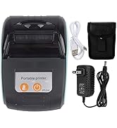 58mm Mini Thermal Receipt Printer, Support Bluetooth 4.0, Android, and Windows, USB Direct Therma...
