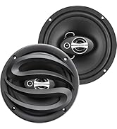 Seventour 6.5" 3-Way Car Door Speakers (Pair),300 Watts max Power, Full Range,Tweeters,Coaxial,En...