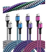 USB Type C to Lightning Cable, [10ft/4Pack] Long Braided iPhone Fast Charger Cable, Apple MFI Cer...