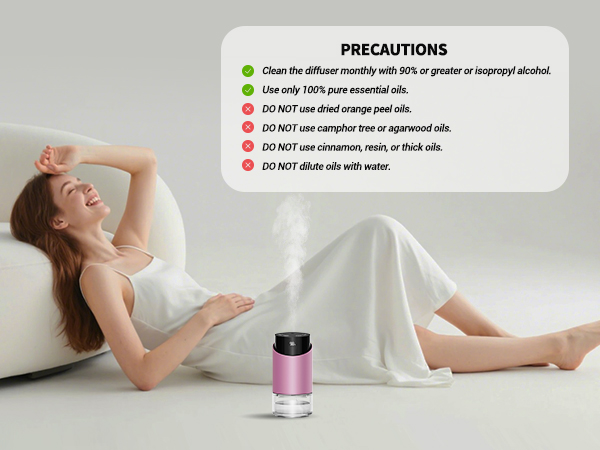 waterless diffuser essential oil scent aromatherapy portable battery operated home room office mini