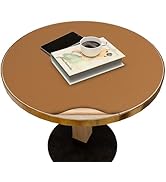 MAIDERN 18 Inch Round Cork &amp; Leather Placemats, Cuttable Size (12-18 Inch), Trimmable Dining Tabl...