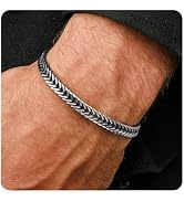 Galis Chain Bracelets For Men - Premium Stainless Steel Mens Bracelet, Silver Plated Non Tarnish ...