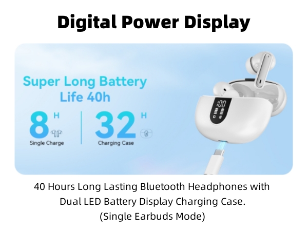 Earbuds LED Battery Display