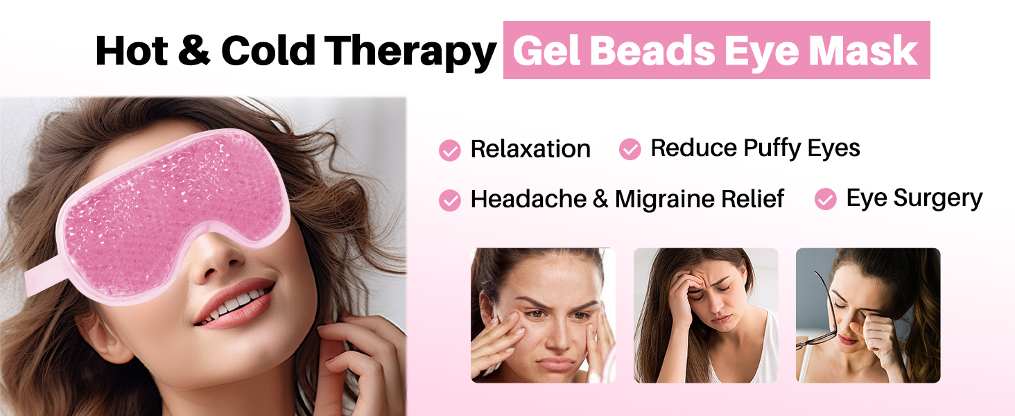 Hot &amp;amp; Cold Therapy gel beads eye mask
