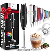 Zulay Powerful Milk Frother Handheld Foam Maker for Lattes - Whisk Drink Mixer for Coffee, Mini F...