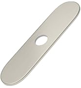 BWE 10 Inch Faucet Hole Cover Deck Plate, Brushed Nickel Sink Hole Cover for 1 or 3 Hole(8-Inch C...