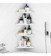 Fikoksol Shower Caddy, 4 Pack Bathroom Corner Shelf, Triangle Shelf Storage for Bathroom Shower, ...
