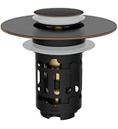Hibbent Upgraded 3 in 1 Bathroom Sink Drain Strainer, Universal Pop Up Stopper with Removable Sta...