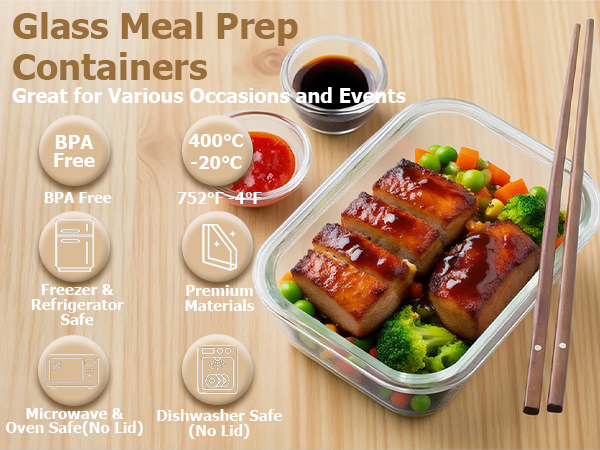 glass food storage container