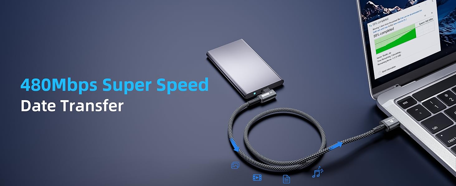 Right Angle USB C Cable