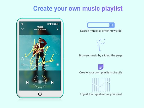 MP3 Player with Bluetooth and WiFi