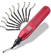 AFA Tooling - Deburring Tool with 11 High Speed Steel Swivel Blades - Works on Metal, Resin, PVC ...