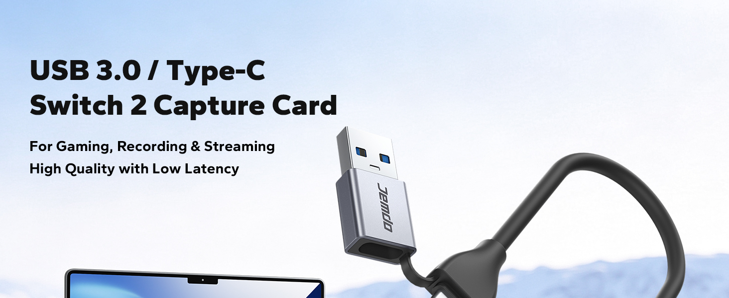 JEMDO 4K HDMI Capture Card 1080P 60FPS Video USB3.0