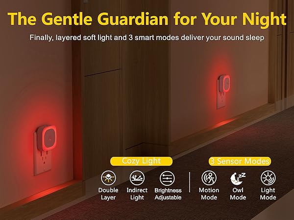 red night light plug into wall
