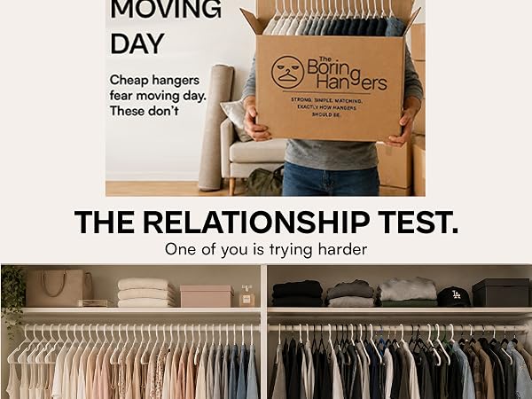 Plastic hangers moving day strong durable cheap hangers break these don't simple reliable closet
