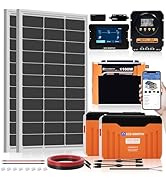 ECO WORTHY 12V 200W Solar Panel kit with Battery and Inverter for RV Off Grid:2PCS 100W Solar Pan...