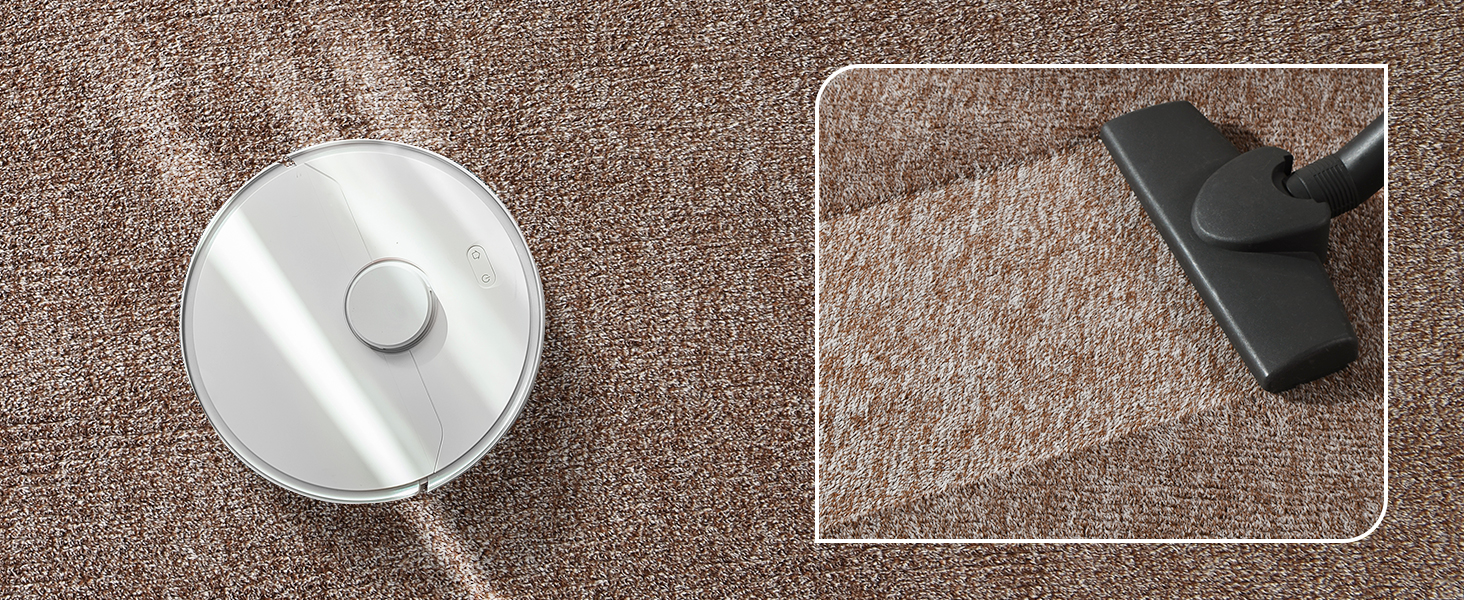 Brown and White Washable Indoor Rug