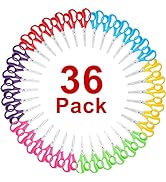 Scissors, BURVAGY 6" Multipurpose Scissors Bulk 36-Pack, Right/Left Handed Comfort-Grip Handles U...