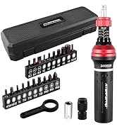 ATsafepro Torque Screwdriver 10-60 in.lb,21 Pcs Inch Pound Torque Screwdriver Set -1/4" Elastic B...