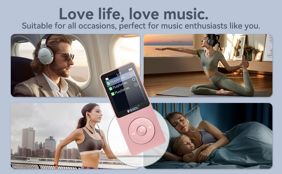 MP3 Player with Bluetooth Portable Lossless Sound Music Player Voice Recorder FM Radio for Sport OTG