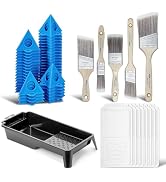 KATA Cabinet Painting Kit with 36PC Painter Pyramids, 5PC Brushes and Tray | All-In-One DIY Kit f...