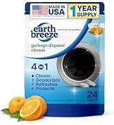 Earth Breeze Garbage Disposal Cleaner Tablets 4-in-1 Citrus Scented | Clean, Deodorize, Refresh &amp;...
