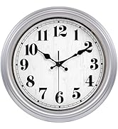 JENLYSTIME 12 Inch Retro Wall Clock Silent Non Ticking Battery Operated Movement Easy to Read Wal...