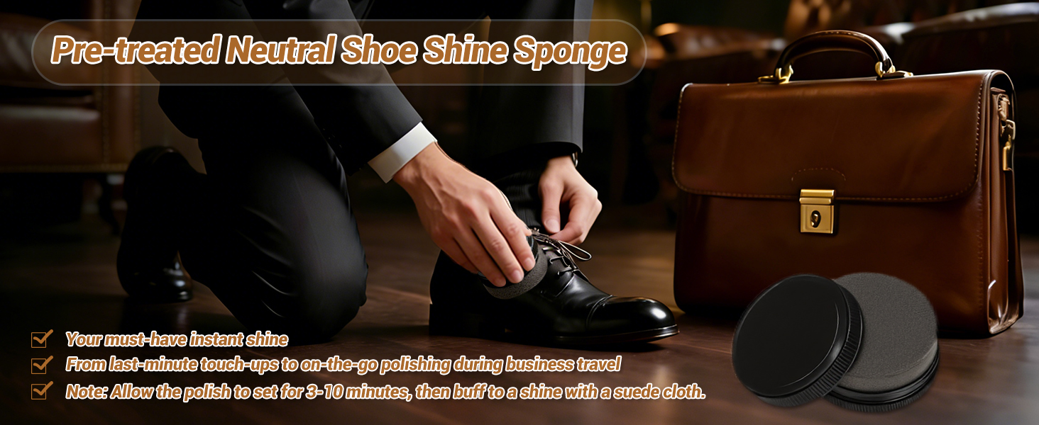 Pre-treated Neutral Shoe Shine Sponge