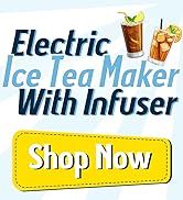 Studio 54 Retro Iced Tea Maker with Infuser, 3QT Glass Pitcher Electric Tea and Coffee Brewer, Ad...