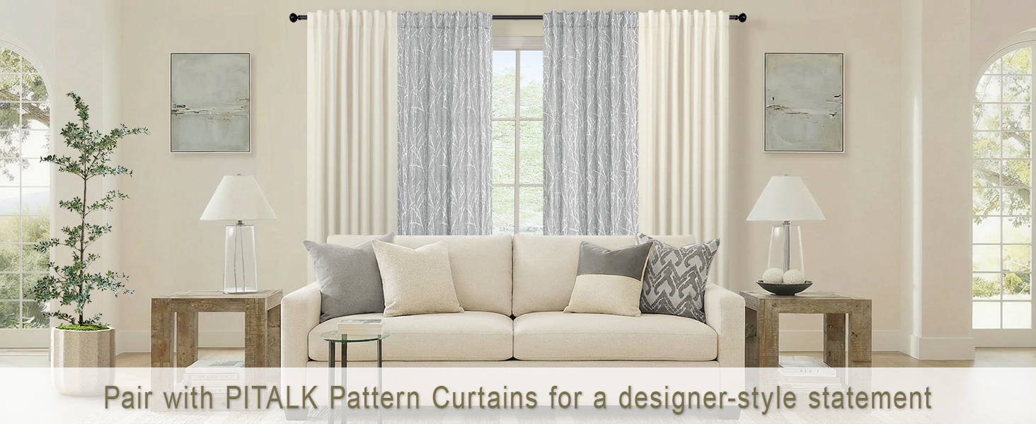 Pair with PITALK Pattern Curtains for a designer-style statement