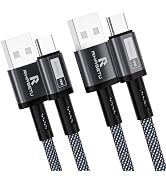 USB to USB C Cable, [4FT 2Pack] USB A to USB C Cable for Android Auto, USB Type C Fast Charging f...